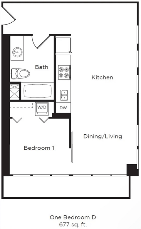1 bed 1 bathroom at DOCK 59 APARTMENTS, PORTLAND, OR, 97209